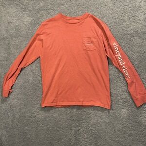 Vineyard Vines Shirt Youth XL 18 Long‎ Sleeve Whale Coral Preppy Beach Casual